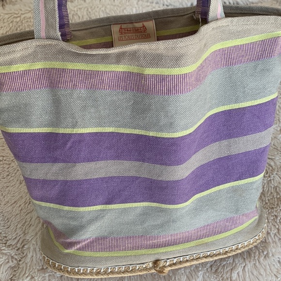 Vintage French Summer espadrille tote - Picture 7 of 9